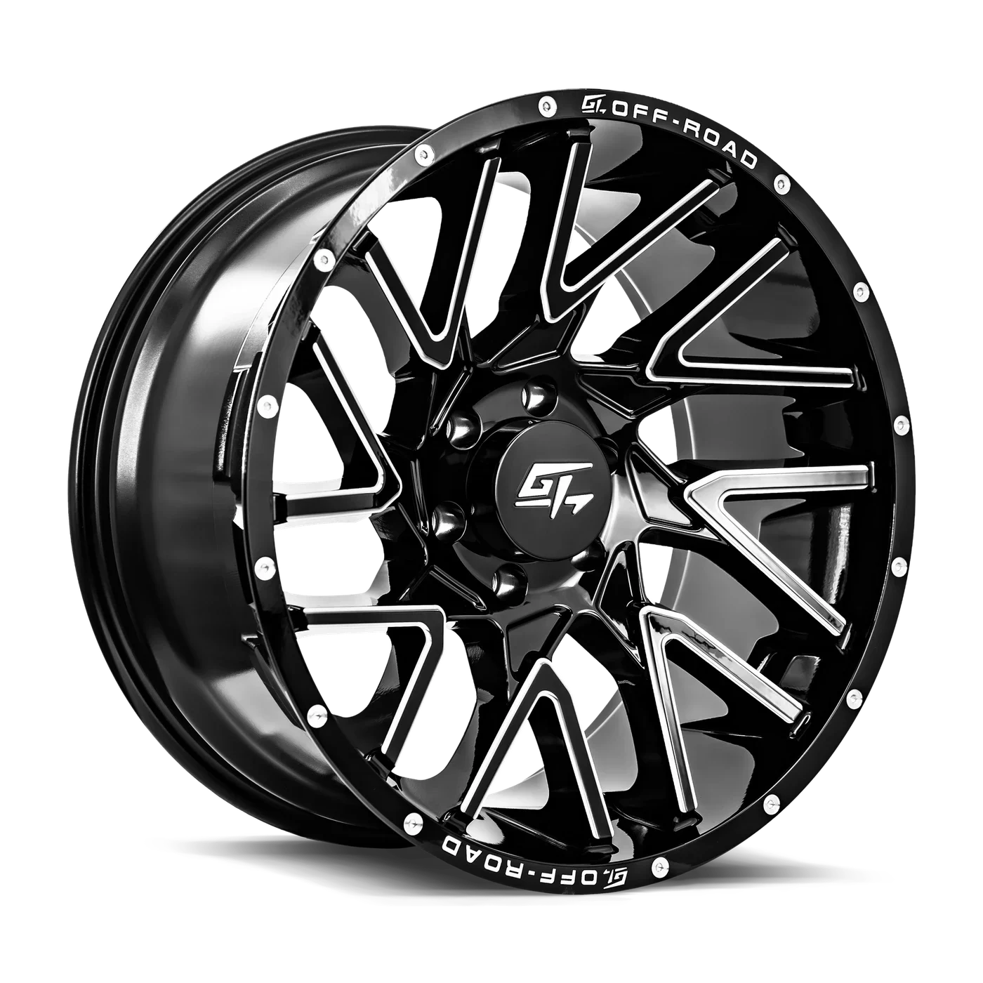 GT Off-Road Aggression wheel in Gloss Black Milled