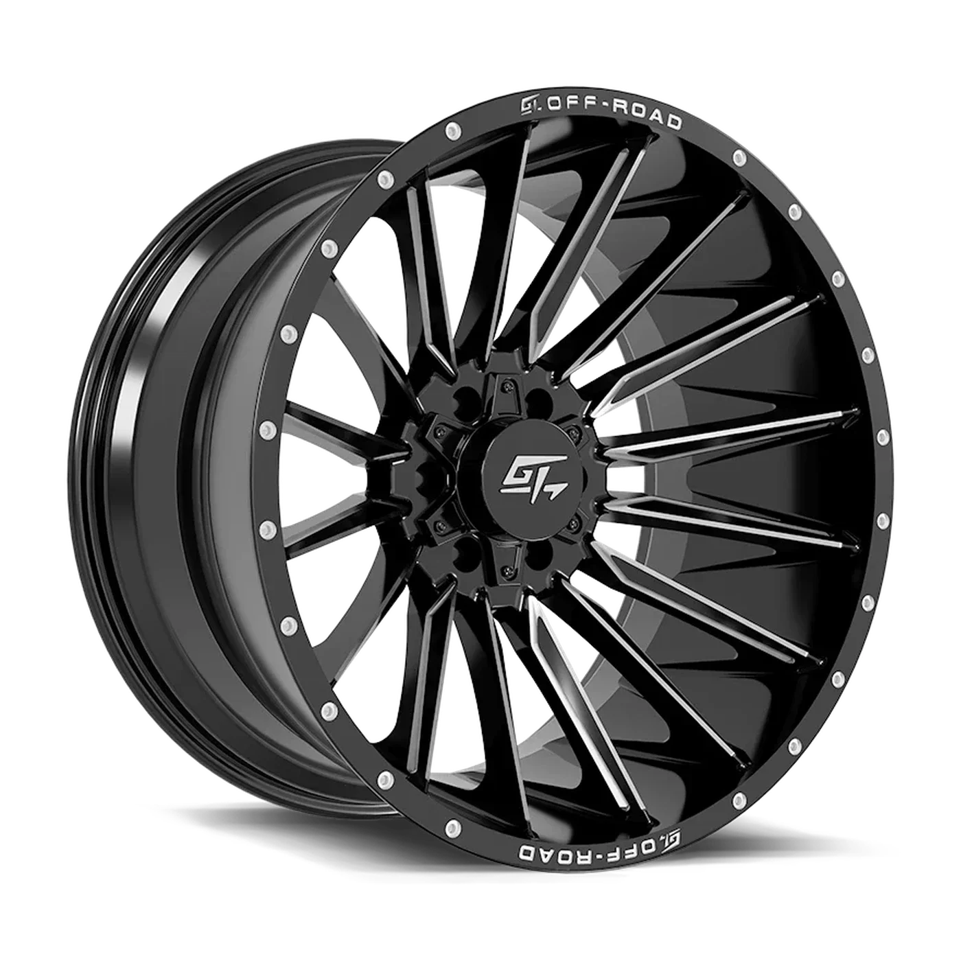 GT Off-Road Stark wheel in Gloss Black Milled
